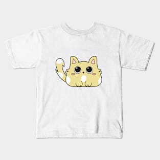 Cute yellow kitten with white spots Kids T-Shirt